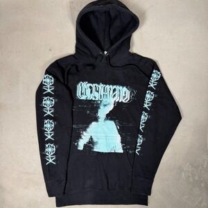 Ghostemane 2023 Tour Hoodie Black Glitch Graphic Mens Small Cotton Heritage
